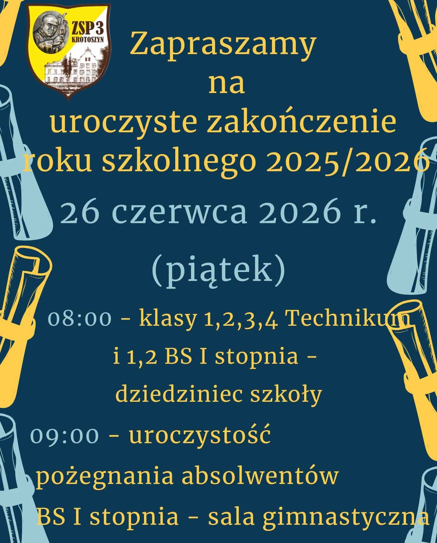 Uroczyste zakończenie roku szkolnego 2025-2026