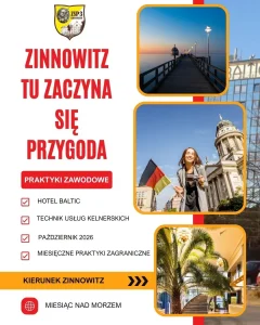 Praktyki zawodowe -Wyspa Uznam-Niemcy - Październik 2026